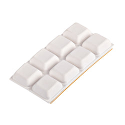 Butées de protection universelles Fix-O-Moll 7,6 mm / 15 x 15 mm - Lot de 8 butées de protection universelles - L : 15,0 mm x P : 15,0 mm x H : 7,6 mm / Blanc