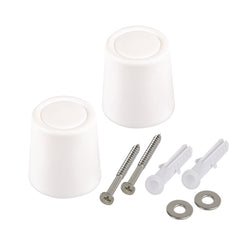 Butée de porte Fix-O-Moll avec vis et cheville, Ø 26 mm - 2 butées de porte - Ø : 26,0 mm / blanc