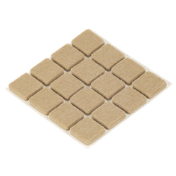 Patins pour parquet Fix-O-Moll 5 mm / 20 x 20 mm - Lot de 16 patins : L : 20,0 mm x l : 20,0 mm x H : 5,0 mm / Beige