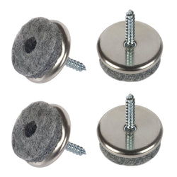 Patins pour parquet Fix-O-Moll avec vis 5 mm / Ø 20 mm - Lot de 4 patins - H : 5,0 mm x D : 20,0 mm / beige