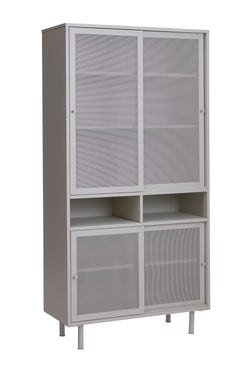 AKAY Schrank - Grau / B: 90 cm x T: 40 cm x H: 180 cm