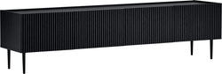 Meuble bas ILVI II 4T. Chêne 180 x 40 x 47 cm - Noir / L : 180,0 cm x P : 40,0 cm x H : 47,0 cm