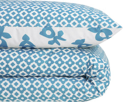 HOIBLUMEN Housse de couette, design : Sonnhild Kestler - Housse de coussin - 65 x 100 cm / Bleu