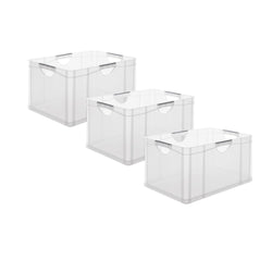 SET Boîte de rangement Lot de 3 A3 - Transparent / A3