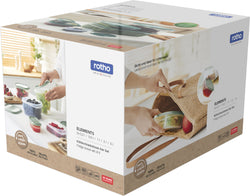 ELEMENTS Vorratsdosen-set 6 tlg. - Klar/ Grün / B: 31.5 cm x H: 20 cm x L: 24 cm