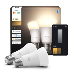 Philips Hue White 75W Zubehör Leuchtmittel - Weiss / E27, 1100 lm, 2 Stk.