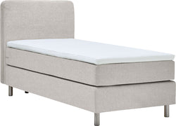 MILA Boxspringbett H4 - Beige / B: 90.0 cm x T: 200.0 cm