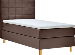 MILA Boxspringbett - B: 90.0 cm x T: 200.0 cm / Braun