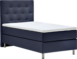 MILA Boxspringbett - B: 90.0 cm x T: 200.0 cm / Dunkelblau
