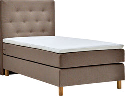 MILA Boxspringbett H4 - B: 90.0 cm x T: 200.0 cm / Braun