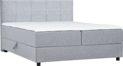 Lit avec rangement JAEL - Gris clair / L : 160,0 cm x P : 200,0 cm