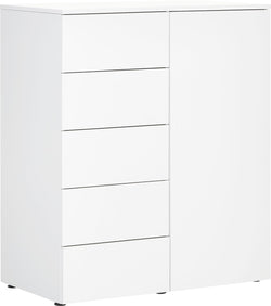 Credenza alta DIANA - bianca / L: 89 x P: 47 x A: 104 cm