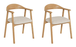 Ensemble de chaises ARYANA - Beige / L : 48,0 cm x P : 47,0 cm x H : 75,0 cm