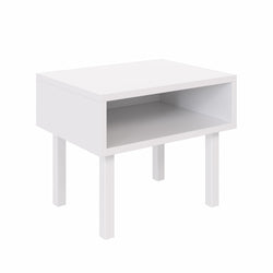 TABLE DE CHEVET BLANCA - Blanc / L : 40,0 cm x P : 40,0 cm x H : 37 cm