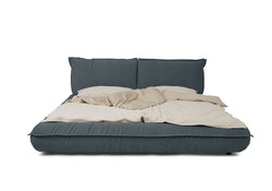 Tom Tailor PILLOW Bett Chenillestoff - Dark-Denim / B: 160.0 cm x T: 200.0 cm