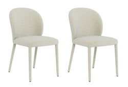 Set di 2 sedie AVELIN - Grigio chiaro / L: 48,0 cm x P: 57,0 cm x A: 83,0 cm