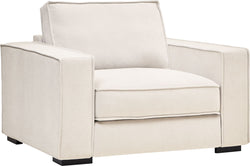 LUREZIA Sessel Stoff Aurora - Natur / B: 123 cm x T: 105 cm x H: 85 cm
