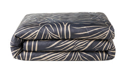COASTAL Satin-Duvetbezug 160x210 cm - Dunkelblau / B: 210.0 cm x H: 160.0 cm