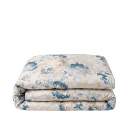 Housse de couette en satin AZURE 160 x 210 cm - Bleu pétrole / L : 210,0 cm x H : 160,0 cm