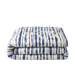 Housse de couette en satin INDIGO 200 x 210 cm - Bleu / L : 210,0 cm x H : 200,0 cm