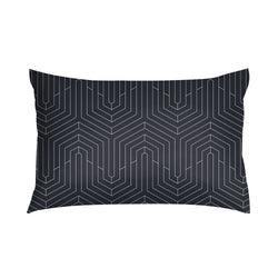 Taie d'oreiller STRADA en satin 65 x 100 cm - Anthracite / L : 100,0 cm x H : 65,0 cm