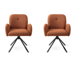 Set di 2 poltrone Tom Tailor PEBBLE - Rusty-Red / L: 63 cm x P: 63,5 cm x A: 87 cm