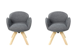 Set di 2 poltrone Tom Tailor WINGS - Dark-Steel / L: 61 cm x P: 63,5 cm x A: 82 cm
