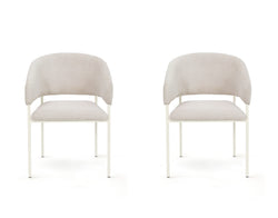 Set di 2 sedie Tom Tailor EMBRACE - Beige chiaro / L: 51 cm x P: 57,5 cm x A: 81,5 cm
