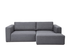Tom Tailor HEAVEN STYLE Eckbettsofa S rechts - Storm-Grey / B. 242 cm x T: 162 cm x H: 85 cm