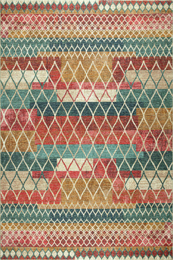 Tapis RUGELLO - Rouge / L : 120 cm x P : 180 cm x H : 1 cm