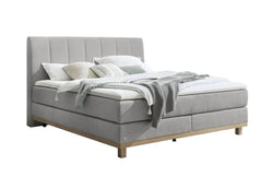Letto boxspring HASENA PRONTO - Pace Light Grey / L: 140 cm x P: 200 cm
