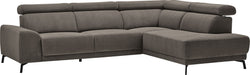 Divano ad angolo FRENA con apertura motorizzata a destra - Antracite / L: 274 cm x P: 209 cm x A: 79-93 cm