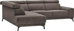 Divano ad angolo FRENA con apertura motorizzata a destra - Antracite / L: 274 cm x P: 209 cm x A: 79-93 cm