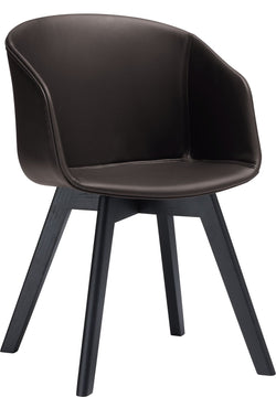 GIANNI Stuhl - Dunkelbraun / B: 53.5 cm x T: 55.5 cm x H: 84.0 cm
