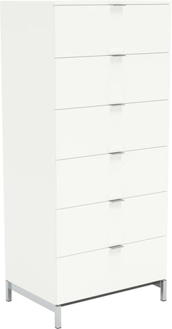 TILL Cassettone - Bianco / L: 56.0 cm x P: 41.0 cm x A: 126.0 cm
