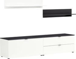 TILL Lowboard - Weiss / Anthrazit / B: 168.0 cm x T: 41.0 cm x H: 38.4 cm