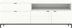 TILL Lowboard - Weiss / B: 196.0 cm x T: 41.0 cm x H: 67.0 cm