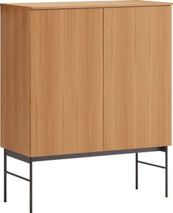 Buffet haut TILL - placage de chêne / L: 84.0 cm x P: 41.0 cm x H: 146.4 cm