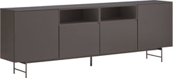 TILL Sideboard - Dunkelgrau / B: 224.0 cm x T: 41.0 cm x H: 78.3 cm