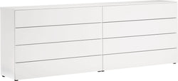 TILL Kommode - Hellgrau / B: 224.0 cm x T: 41.0 cm x H: 81.0 cm