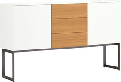 Credenza TILL - Bianco / Quercia / L: 168.0 cm x P: 41.0 cm x A: 98.8 cm