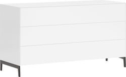 LUX Kommode - Weiss / B: 120.0 cm x T: 46.0 cm x H: 68.0 cm