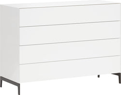LUX Kommode - Weiss / B: 120.0 cm x T: 46.0 cm x H: 86.5 cm