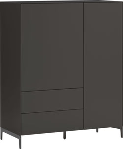 LUX Highboard - Anthrazit / B: 100.0 cm x T: 46.0 cm x H: 123.5 cm