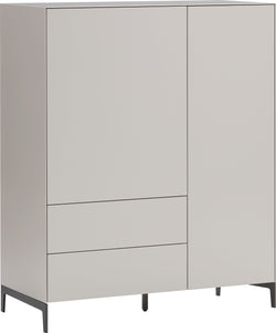 LUX Highboard - Taupe / B: 100.0 cm x T: 46.0 cm x H: 123.5 cm