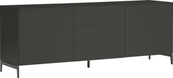 LUX Buffet bas - Anthrazit / L: 180.0 cm x P: 46.0 cm x H: 68.0 cm