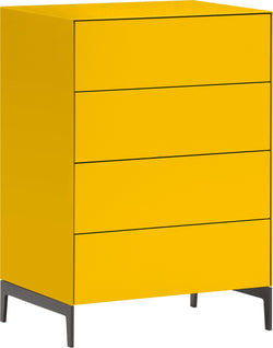 LUX Kommode - Gelb / B: 60.0 cm x T: 46.0 cm x H: 86.5 cm