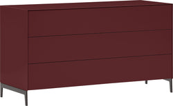 LUX Commode - rouge foncé / L: 120.0 cm x P: 46.0 cm x H: 68.0 cm