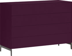 LUX Kommode - Aubergine / B: 120.0 cm x T: 46.0 cm x H: 86.5 cm