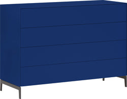LUX Kommode - Blau / B: 120.0 cm x T: 46.0 cm x H: 86.5 cm